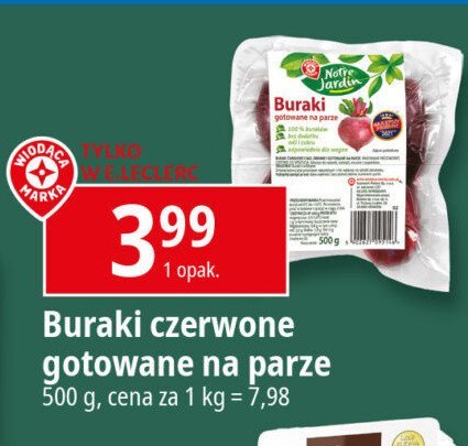 Buraki gotowane na parze Wiodąca marka notre jardin promocja