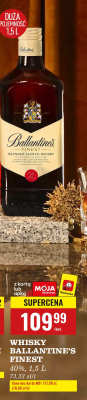 Whisky Ballantine's Finest 40%, 1,5L promocja w Biedronka