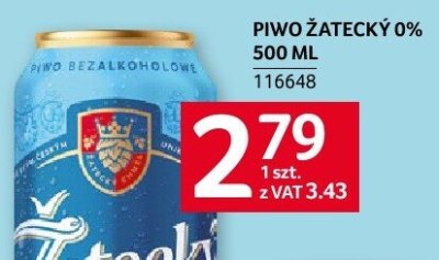 Piwo Żatecky 0% 500 ml promocja w Selgros
