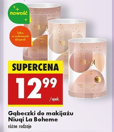 Gąbeczki do makijażu la boheme Niuqi promocja w Biedronka