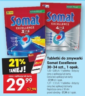 Tabletki do zmywarki Somat Excellence 30-34 szt. promocja w Twój Market