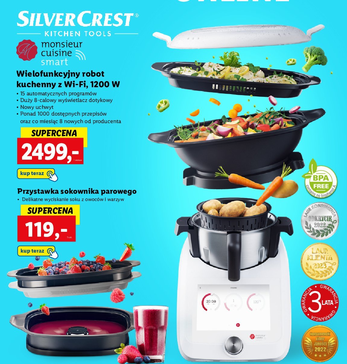 Wielofuncyjny robot kuchenny Silvercrest promocja