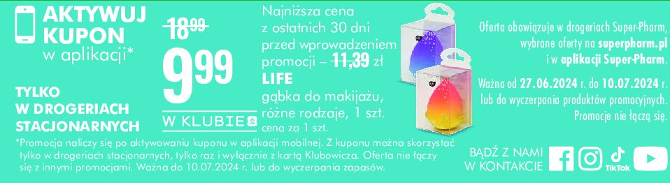 Gąbka do makijażu Life (super-pharm) promocja