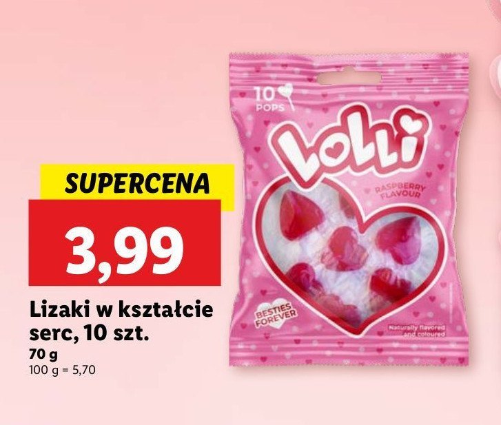 Lizaki w kształcie serca LOLLI promocja