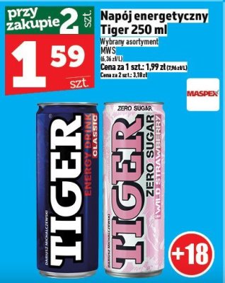 Napój energetyczny Tiger 250ml promocja w TOPAZ