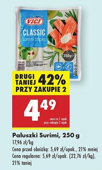 Paluszki krabowe surimi Vici promocja
