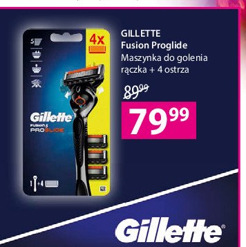 Maszynka do golenia + 4 wkłady Gillette fusion proglide promocja