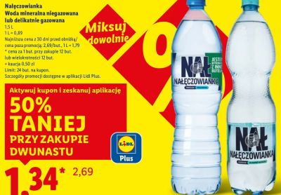 Woda mineralna niegazowana promocja w Lidl
