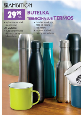 Butelka termiczna 400 ml zielona Ambition promocja