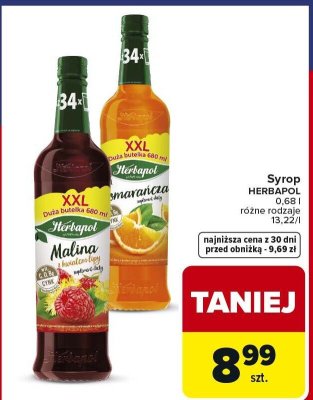 Syrop 0,68 l różne rodzaje promocja w Carrefour Market