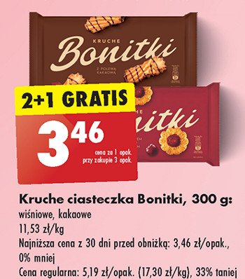 Ciastka kruche z polewą kakaową Bonitki promocja