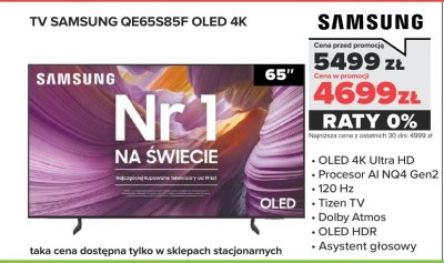 Telewizor QE65S85F OLED 4K 65" promocja w NEONET
