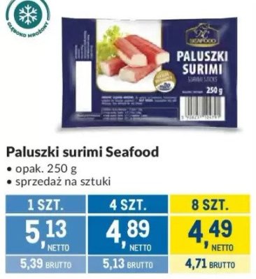 Paluszki surimi Seafood promocja w Makro