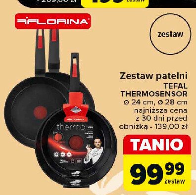 Zestaw patelni thermosensor Florina (florentyna) promocja w Carrefour