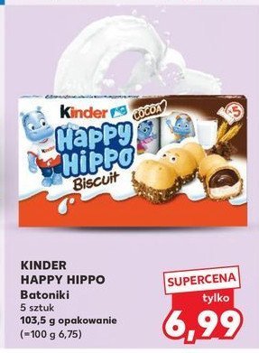 Batoniki croki kakaowe KINDER HAPPY HIPPO promocja
