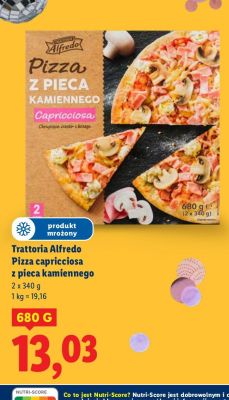 Pizza capricciosa z pieca kamiennego Trattoria Alfredo promocja w Lidl