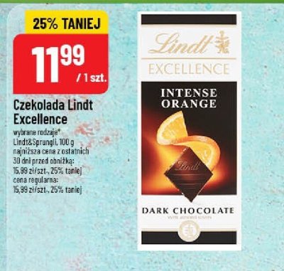 Czekolada Lindt Excellence promocja w POLOmarket