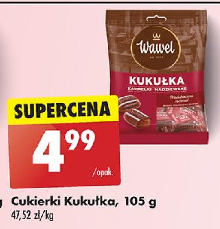 Cukierki karmelki Wawel kukułka promocja w Biedronka