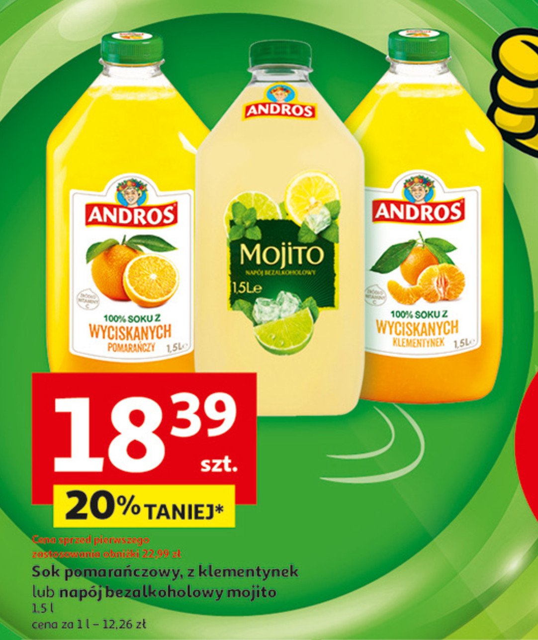 Sok mojito Andros promocja w Auchan