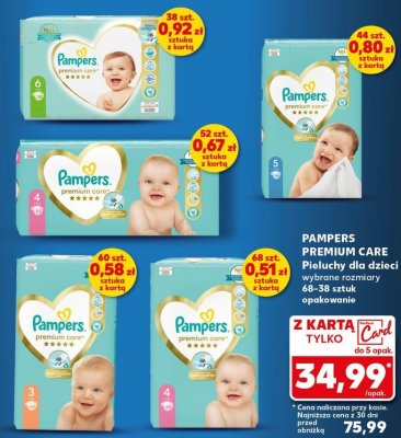 Pieluszki dla dzieci junior 5 Pampers premium care promocja