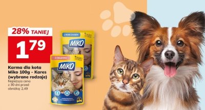 Karma dla kota Miko 100g - Kares (wybrane rodzaje) promocja w Hitpol