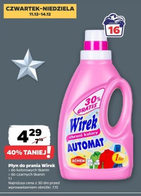 Płyn do prania Wirek do kolorowych tkanin promocja w Netto