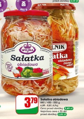 Sałatka obiadowa Wojna/Rolnik promocja w Dino