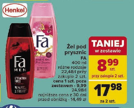 Żel pod prysznic Fa men attraction force promocja