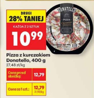 Pizza z kurczakiem Donatello, 400 g promocja w Biedronka