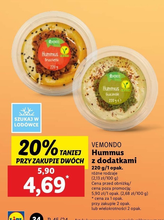 Hummus bruschetta Vemondo promocja