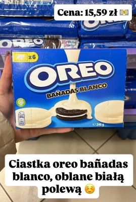 Ciastka Oreo Bañadas Blanco promocja w Dino