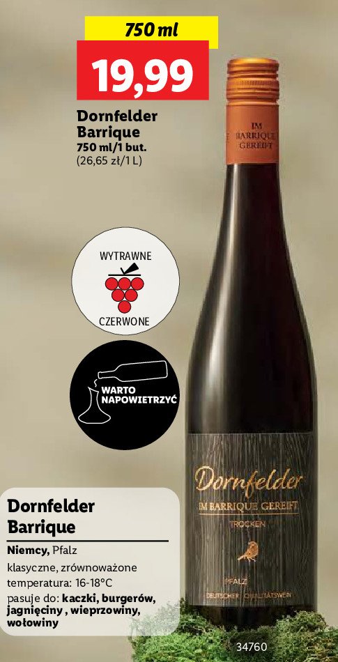 Wino Dornfelder barrique gereift promocja