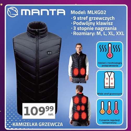 Kamizelka grzewcza Manta promocja