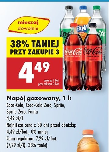 Napój Sprite zero promocja w Biedronka