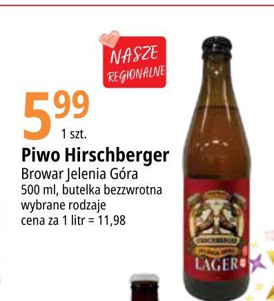 Piwo Hirschberger lager promocja
