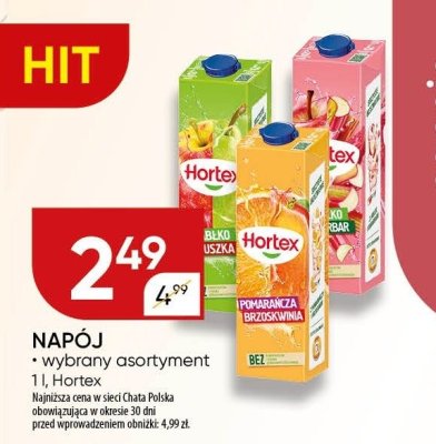 Napój wybrany asortyment Hortex promocja w Chata Polska