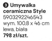 Umywalka ceramiczna Style promocja w Castorama