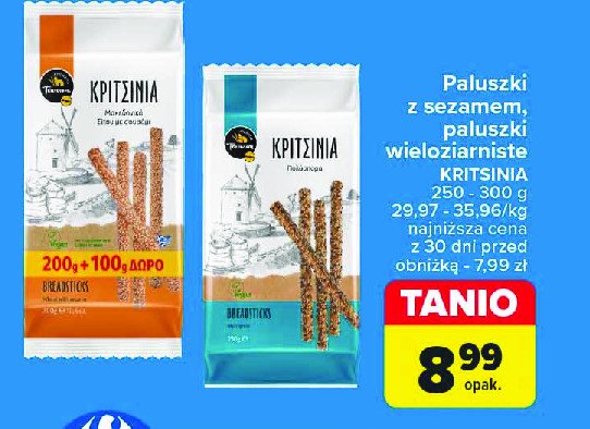 Paluszki wieloziarniste Kritsinia promocja