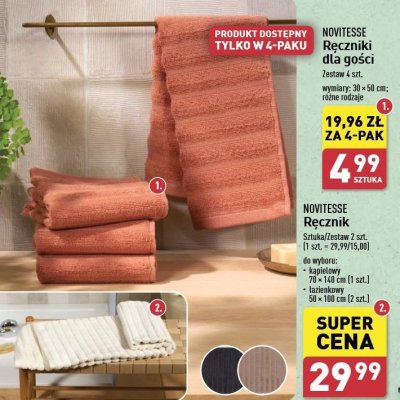 Ręcznik dla gości 30 x 50 cm Novitesse promocja
