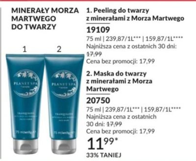 Maska do twarzy z minerałami z Morza Martwego promocja w AVON