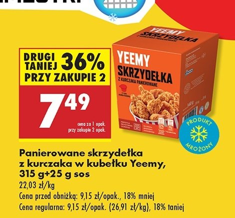 Skrzydełka z kurczaka panierowane Yeemy promocja w Biedronka