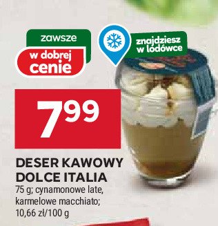 Deser cynamonowe latte Dolce vita promocja