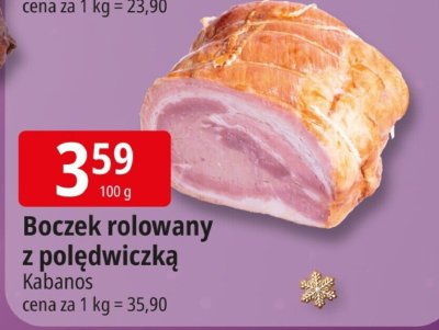 Boczek rolowany z poledwiczką Kabanos promocja w Leclerc