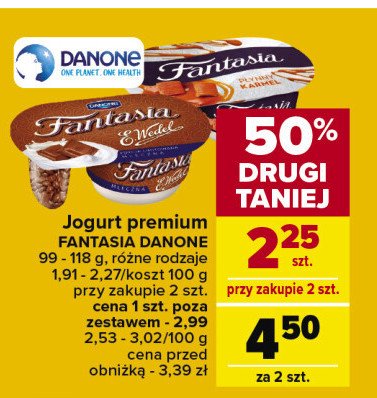 Jogurt płynny karmel Danone fantasia promocja