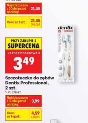 Szczoteczka do zębów Dentix Professional, 2 szt. promocja w Biedronka