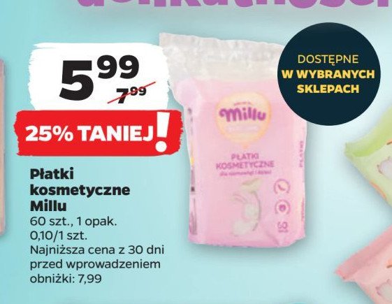 Płatki kosmetyczne Millu promocja w Netto