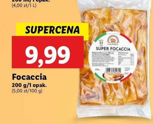 Focaccia super promocja