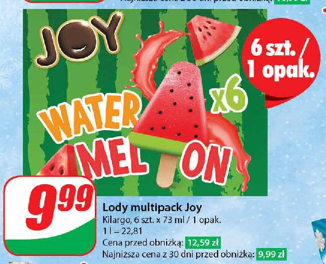 Lody watermelon Joy fruits promocja