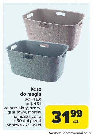 Kosz do magla 45 l SOFTEX promocja w Carrefour