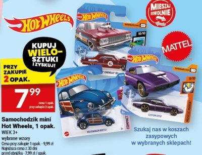 Samochodzik mini Hot Wheels, 1 opak. promocja w Twój Market